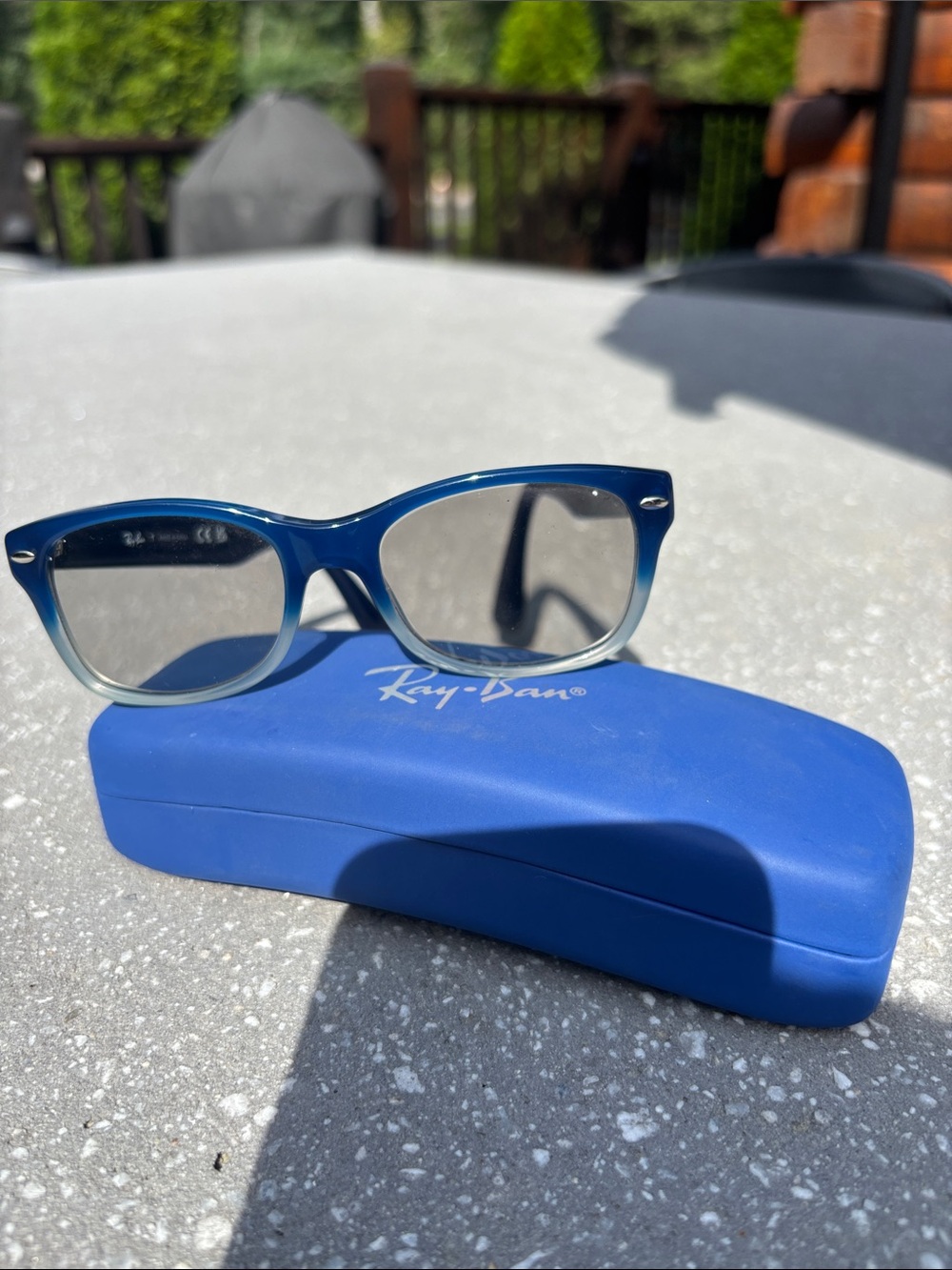 Ray-Ban Blue Fade Wayfarer transitions glasses